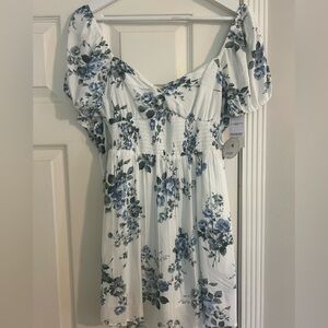 Hollister Blue Floral Mini Dress